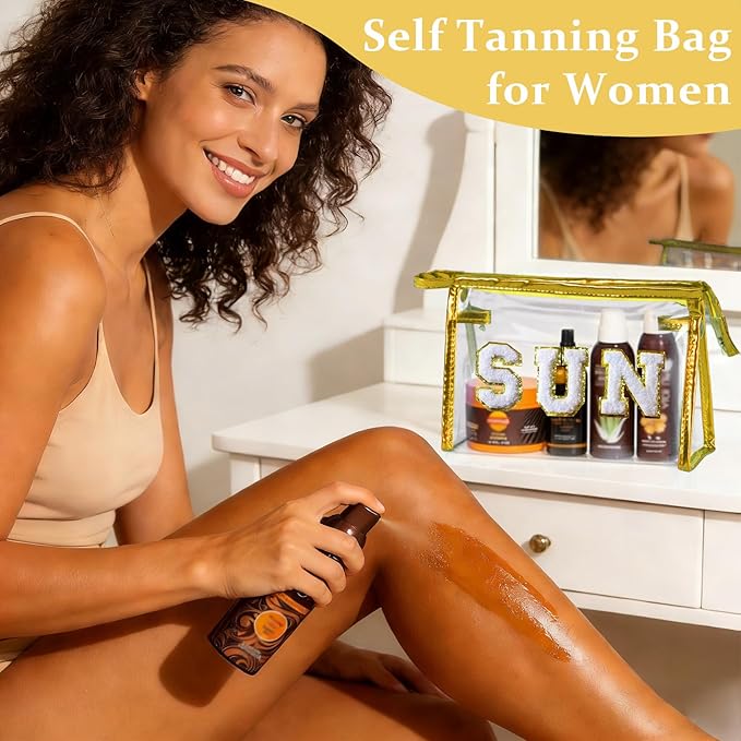 COSHAYSOO Sunscreen Bag Clear Makeup Toiletry Pouch Beach Vacation Essentials for Women Teen Girls Trip Gifts Summer Pool Travel Must Have Accessories Waterproof Stuff