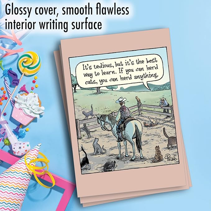 NobleWorks Pack of 3 Funny Birthday Greeting Cards with Envelopes (1 Designs, 3 Each) Herd Anything C9285BDG-C3x1