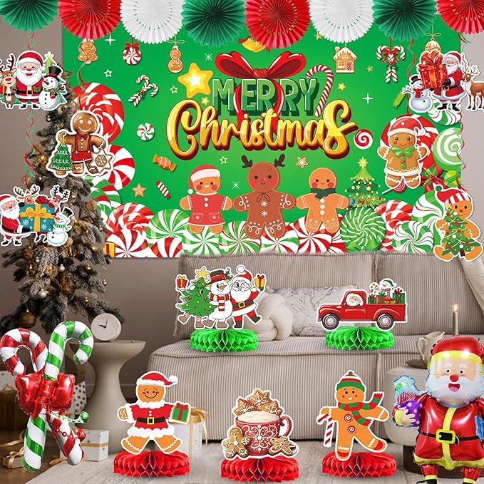 Gingerbread Christmas Decorations: Merry Christmas Decorations Christmas Party Decorations Gingerbread Party Decorations