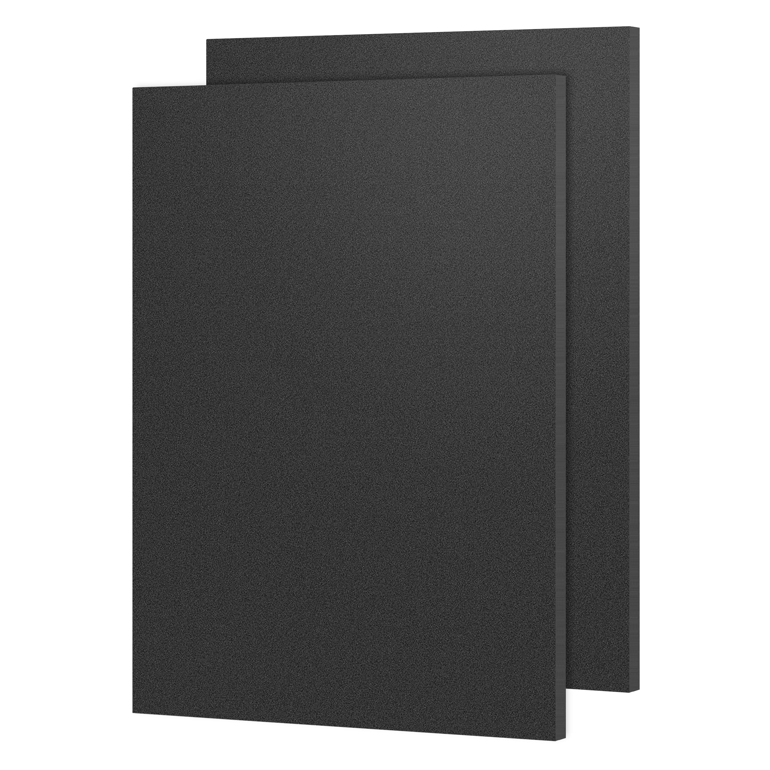 KAITELA ABS Plastic Sheet 8" x 12" x 1/4" Thick (6mm) Black Rigid Moldable Thermoplastic Board for Crafts, DIY Projects, Home Decor - Textured & Smooth Surface, Pack of 2