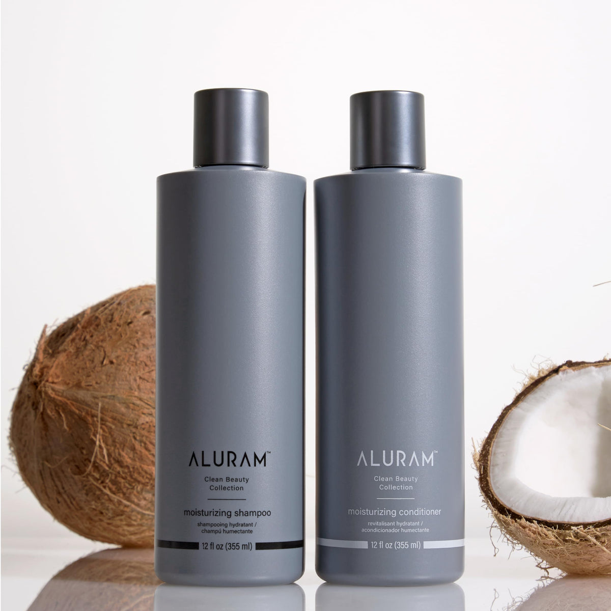 ALURAM Coconut Water Moisturizing Conditioner for Men and Women, Clean Hydration and Shine for Medium to Coarse Textured Hair, 12 Fl Oz