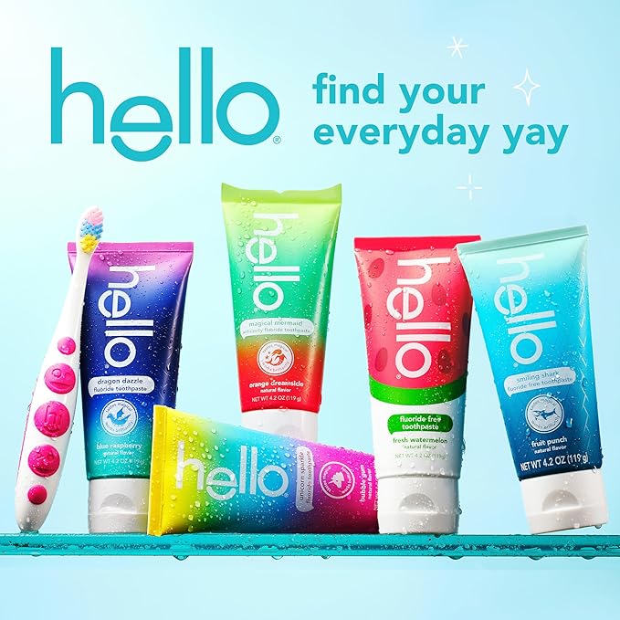 hello Wild Strawberry Kids Toothpaste with Fluoride, Strawberry Toothpaste for Kids, Safe for Ages 2 and Up, Helps Prevent Cavities, Strengthen Enamel, and Polishes Teeth, ADA Approved, 3 Pack, 4.2 Oz