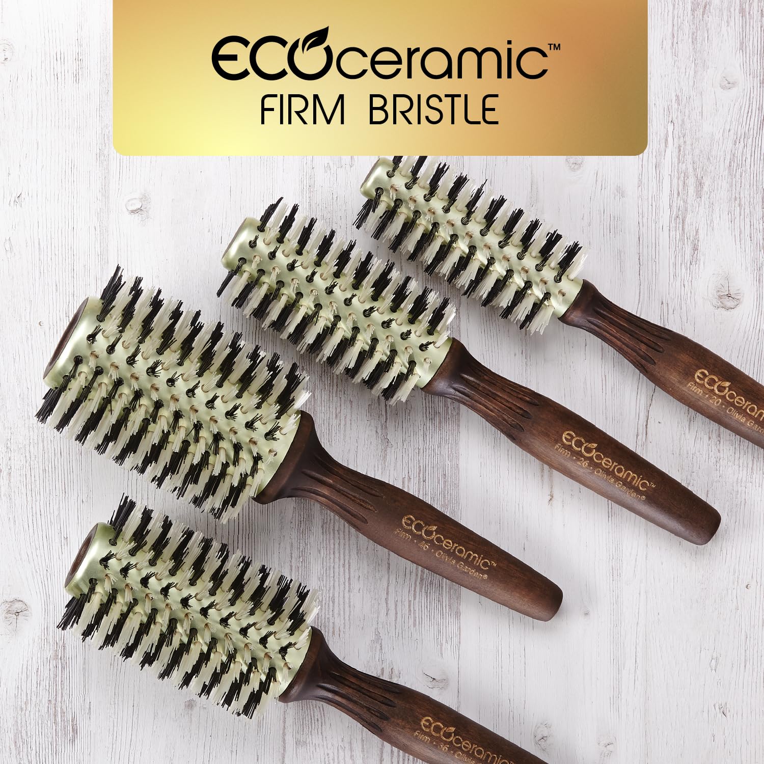 Olivia Garden Ecoceramic Firm Bristles Round Thermal Hair Brush (1 3/4")