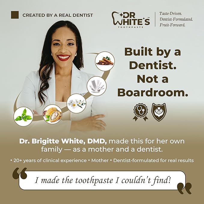 Dr. White’s Fluoride-Free Toothpaste for Adults & Kids – Dentist-Formulated, Swallow-Safe, Mint-Free – Nano Hydroxyapatite, Sensitivity Relief Complex™ (3.5 Ounce (Pack of 3), Island Escape Trio)