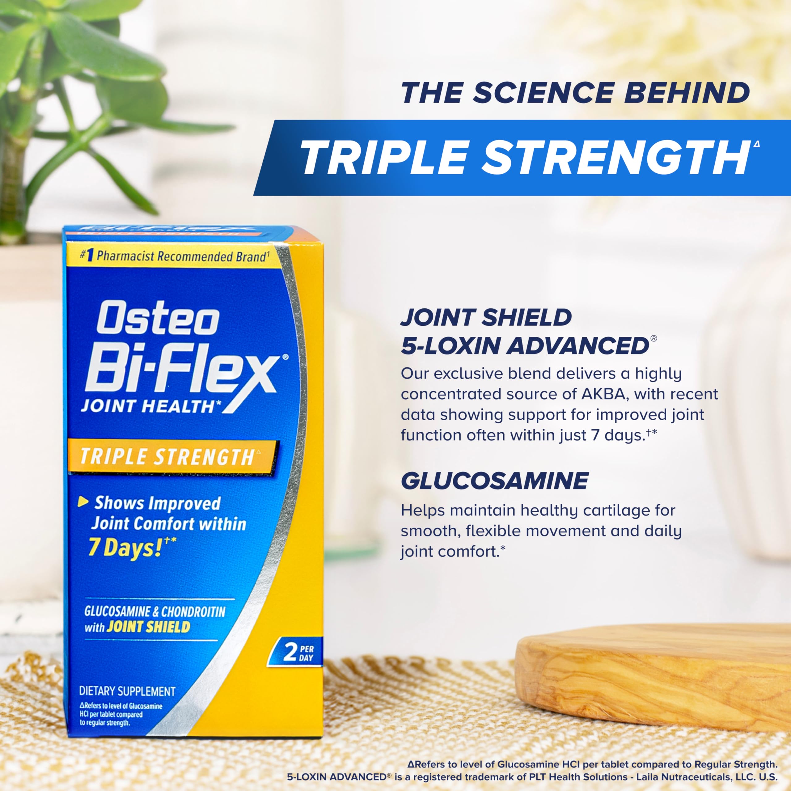 Osteo Bi-Flex Triple Strength Glucosamine Chondroitin Supplement, Improve Joint Function, Strength, Flexibility, Mobility 120 Coated Tablets