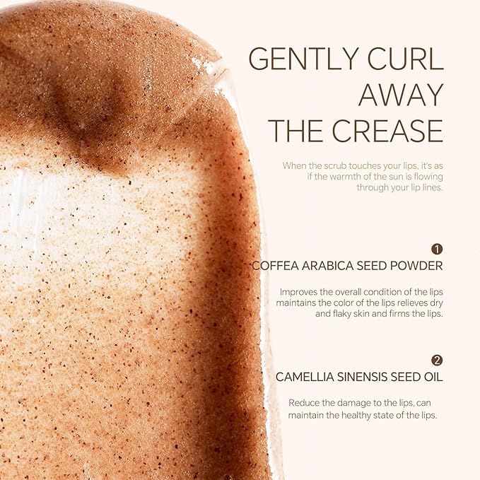 Nourishing Lip Scrub, Lip Scrub Exfoliator Gentle Exfoliation Lip Care Products for Chapped Dry and Flaky Lips Treatment