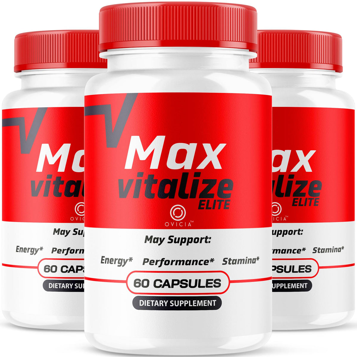 (3 Pack) Max Vitalize Capsules Support Advanced Formula - MaxVitalize Premium Pills All Natural Ingredients Maximum Strenght, Daily Support for Overall Health & Wellness 180 Capsules for 3 Months
