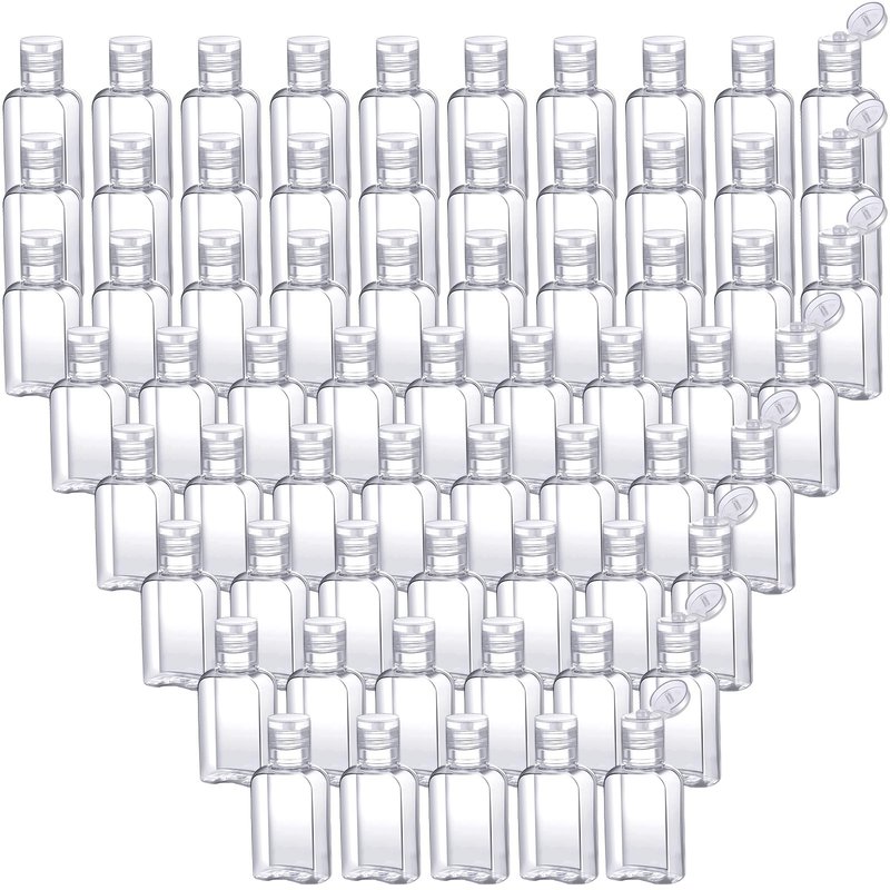 Boao 150 Pcs 1 oz/30 ml Portable Travel Bottle Clear Plastic Empty Bottles Refillable Reusable Bottles Containers for Travel Outdoor Camping Business Trip