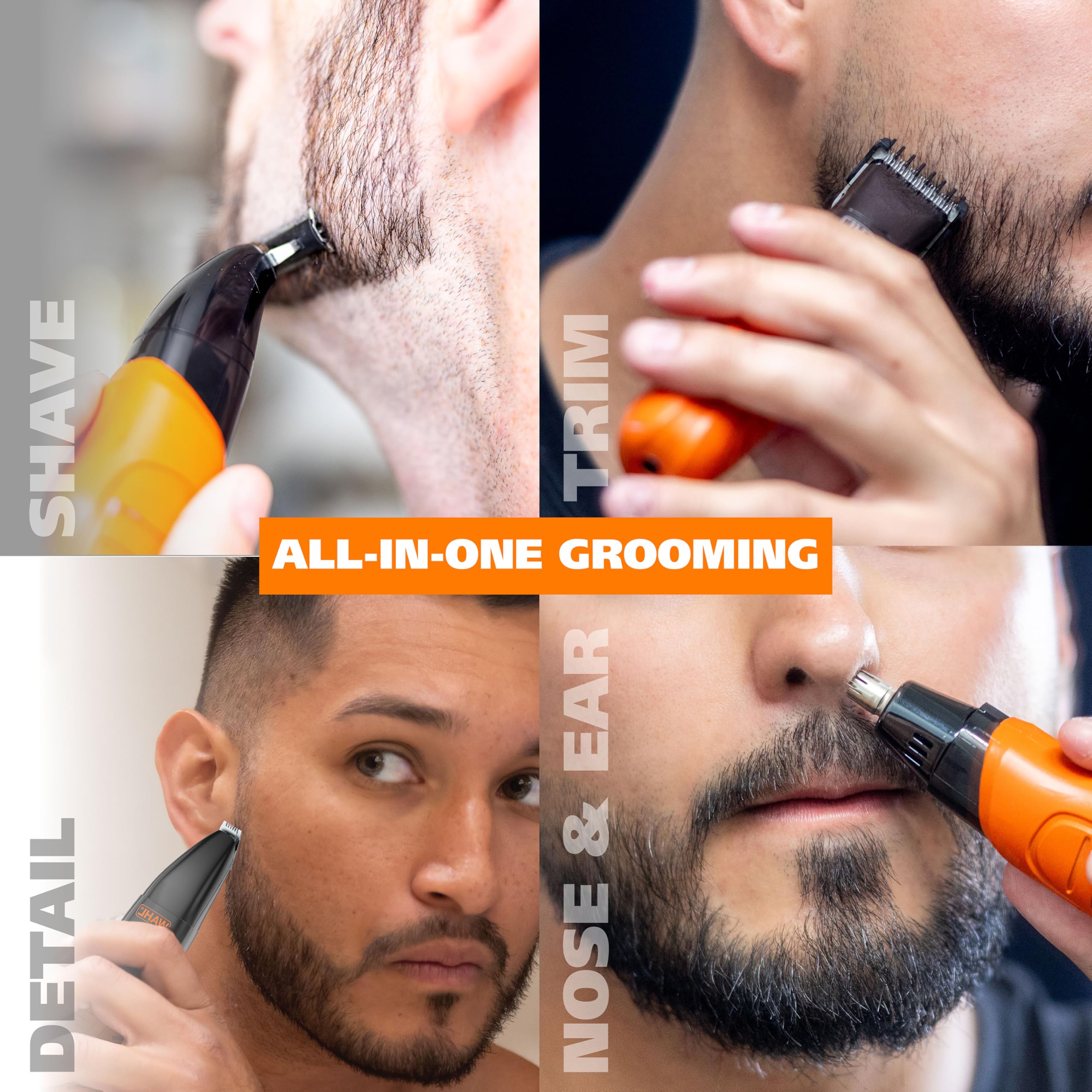 Wahl Trim Ninja All in One Hybrid Electric Razor and Beard Trimmer for Men – All Body Electric Shaver, Hair Trimmer, Precision Detail Trimmer, Ear & Nose Hair Trimmer for Men – Model 3030115