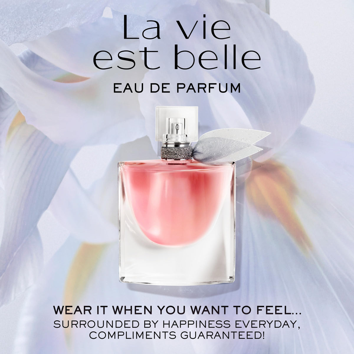 Lancôme La Vie Est Belle Eau de Parfum - Long Lasting Fragrance with Notes of Iris, Earthy Patchouli, Warm Vanilla & Spun Sugar - Floral & Sweet Women's Perfume, 2.5 Fl Oz