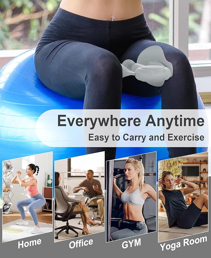 Upgraded Thigh Exerciser Kegel Exerciser, Adjustable Resistance Pelvic Floor Muscle Exercise Devices, Inner Thigh Workout Pelvic Trainer for Women, Home Workout Equipment for Hip, Leg, Arm