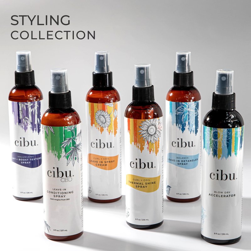 CIBU Anti-Frizz Smoothing Spray | Rice Protein and Keratin Treatment | No Heat Damage Silky Hair Product | 8oz