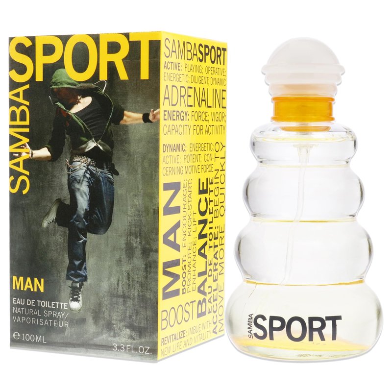 Perfumer's Workshop Samba Sport for Men, Edt Spray, Aromatic, 3.3 Oz