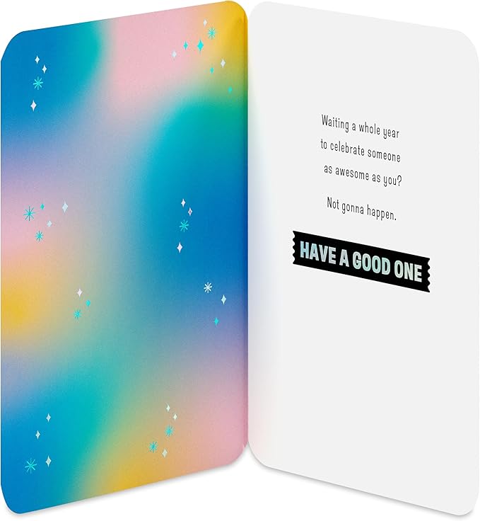 American Greetings Happy Half Birthday Card. 1/2 Birthday Card for Adults, Kids, Friends, or Family