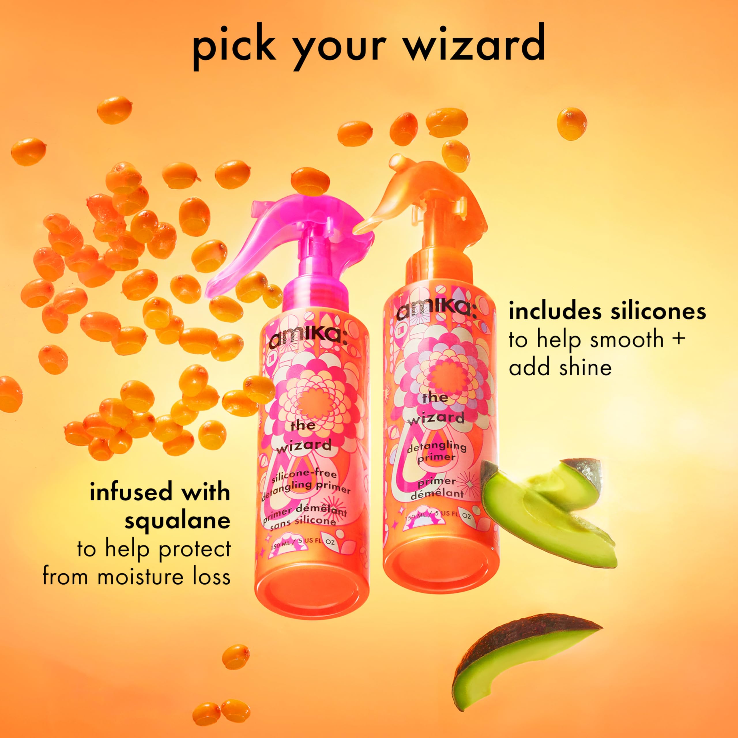 amika the wizard silicone-free detangling primer, 150ml