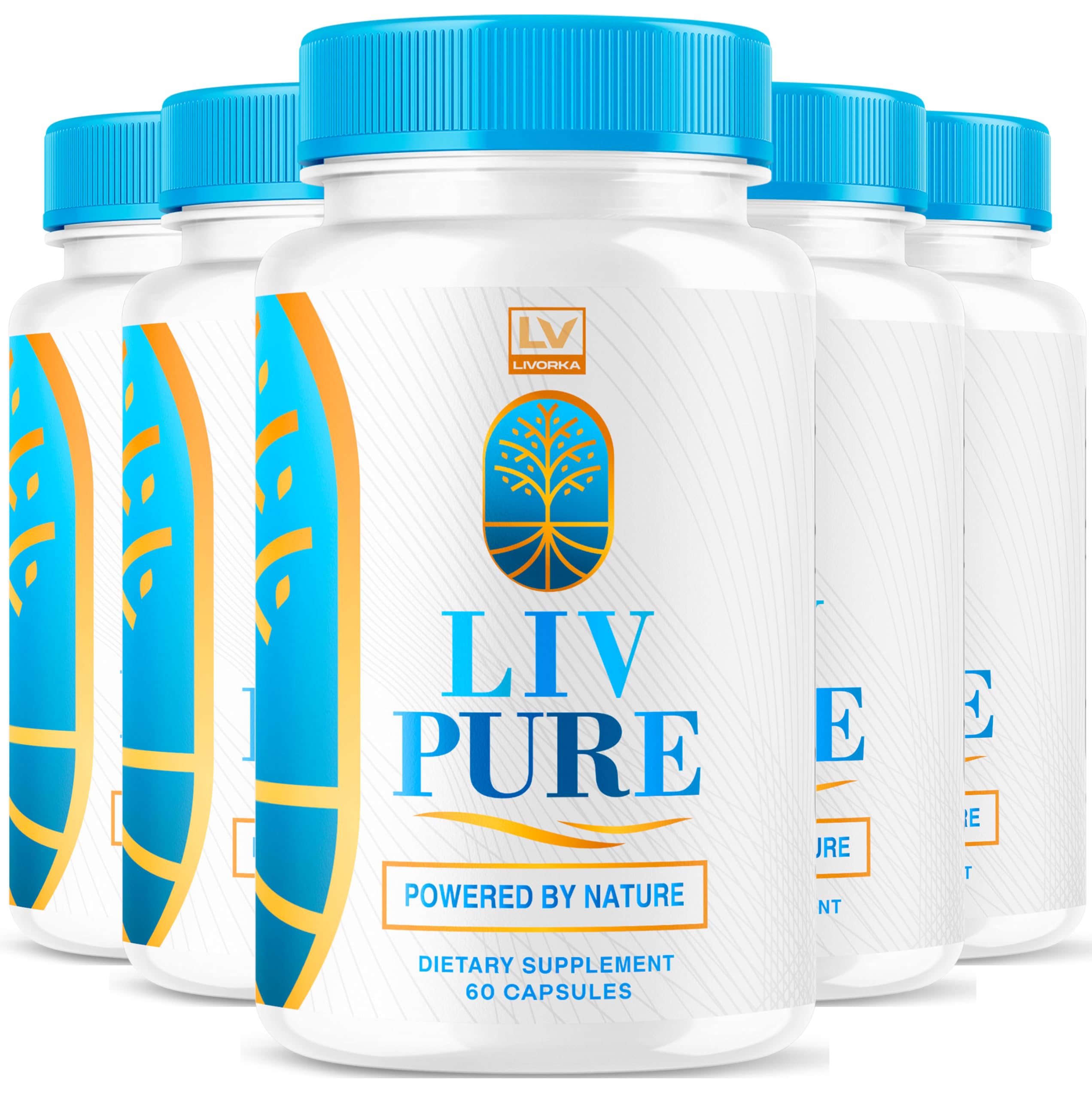 LIVORKA 5 Pack - Liv Pure, Liv Pure Reviews, Liv Pure Pills, Liv Pure Pills Reviews, Livpure, Liv Pure Capsules Liver, LivPure Pill Now in Capsules, 300 Capsules for 150 Days