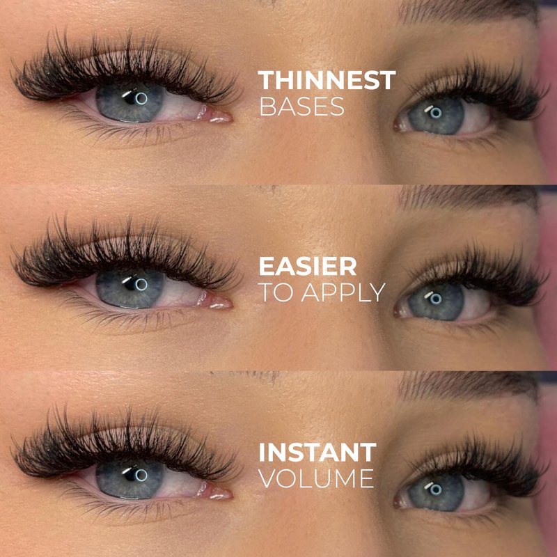 One V Salon Pro 10D Promade Loose Fans, 1000 Premade Mega Volume Lash Fans | D Curl | 0.05 mm | 8–15 mm Mixed Lengths | Thin Base, Hand-Crafted Eyelash Extensions(10D-0.05-D-Curl)
