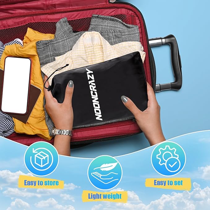 Airplane Foot Hammock, No Collapse Foot Rest for Plane Travel with Extended Adjustment Strap, Portable Desk Foot Hammock with Thickened Foam, Foot Sling Travel Essentials to Relax Your Feet(Black 2PC)