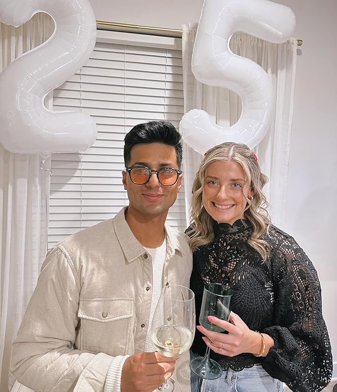 White Number 1 Balloon for First Birthday 40 Inch, 1st One Number Balloons Birthday Decorations for Girl Boy Toddler Baby
