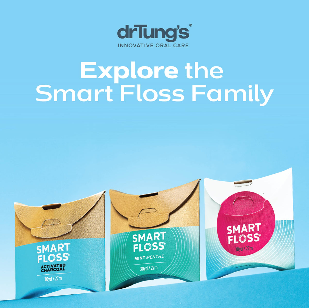 DrTung's Smart Floss - Natural Dental Floss, Cardamom Flavor - Pack of 7