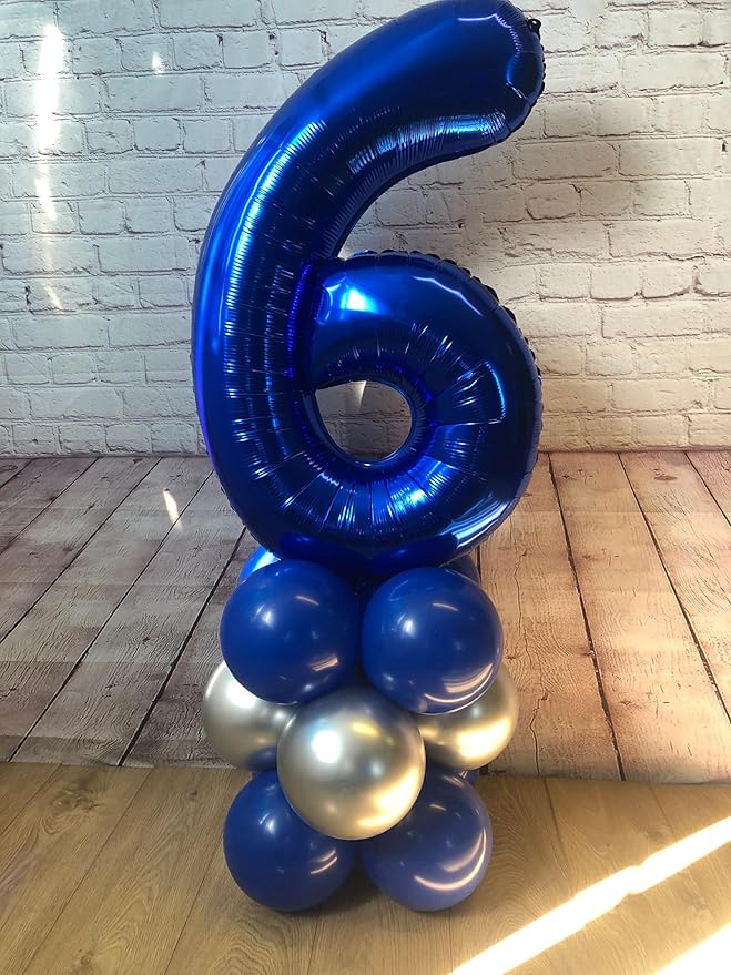 Night Blue Number 7 Balloon 40 Inch, 7 Balloon Number, 7th Birthday Decorations, Night Blue Party Supplies for Boys Girls