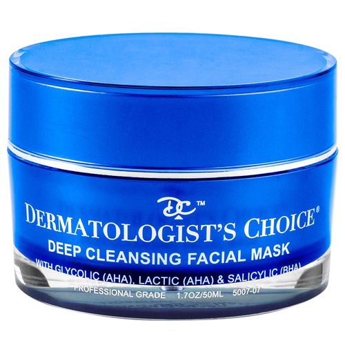 Dermatologist's Choice Deep Cleansing Mask With AHA, BHA, and Detoxifying Clay For Clogged Pores, Excess Oil, and Dull Skin