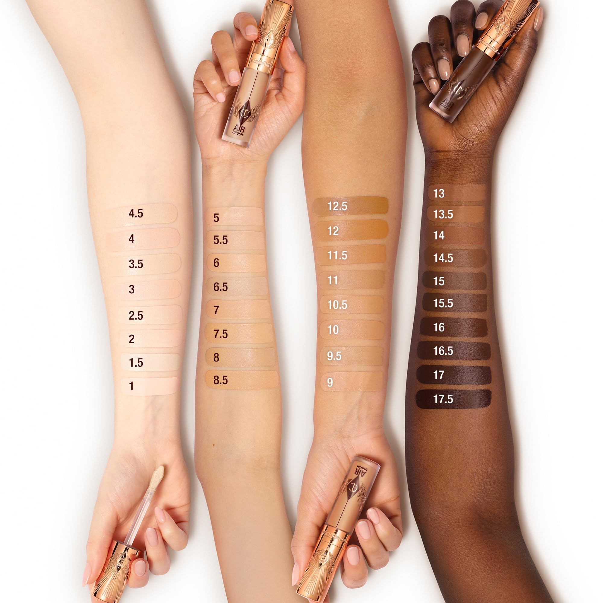 Charlotte Tilbury AIRbrush Flawless Blur Concealer - Concealer for Dark Circles, Blemishes & More - Hydrating, Full Coverage with a Natural Matte Finish - 2 Fair