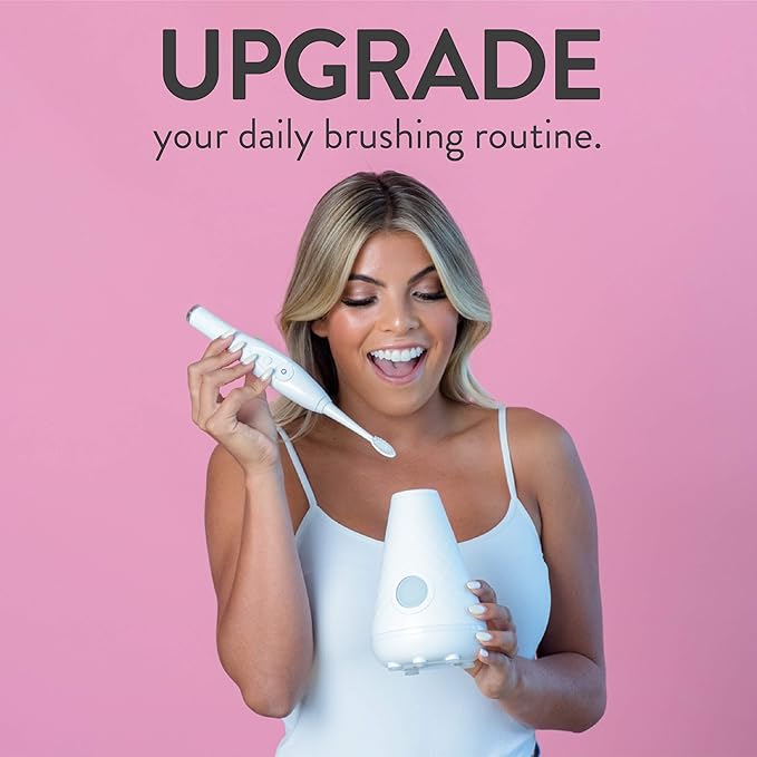 Tao Clean UV Sanitizing Sonic Toothbrush and Cleaning Station, Electric Toothbrush, Dual Speed Setting, White