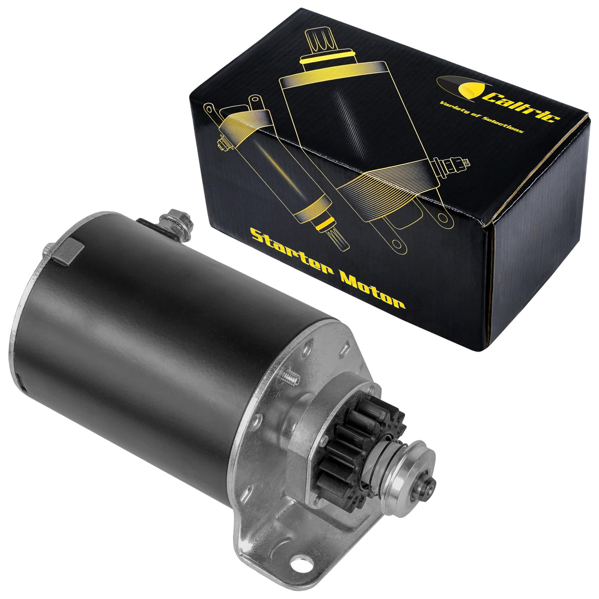 Caltric Starter Motor Compatible with John Deere L120 / LA120 / LA130 / LA135 / LA140 / LA145 / LA150 / LA155 / LA165 / LA175 /