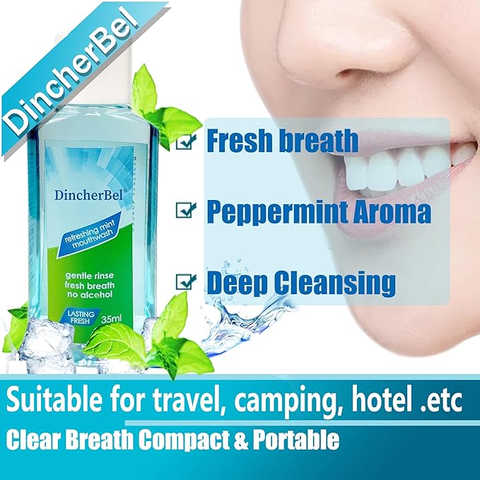 Mouthwash Travel Size, Portable Original Mint, 35ml/1.2oz (48 Pack)