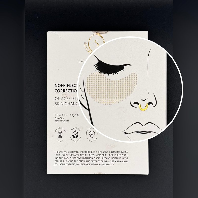 S SCULPT BEAUTY LABS Nano Needling Eye Patches rejuvenate and refresh the delicate skin around your eyes. Infused with 2000 ultra-fine nano needles for enhanced absorption and effective results.