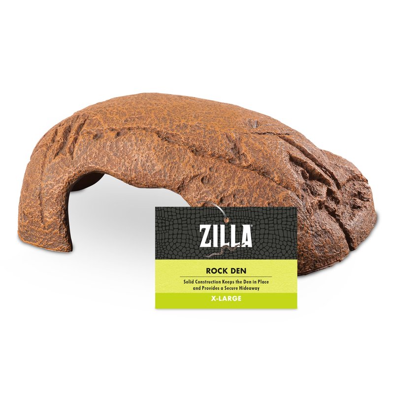 Zilla Rock Den, Naturalistic Rock Décor, Ideal Hideaway for Snakes, Skinks, Geckos, Bearded Dragons, Extra Large
