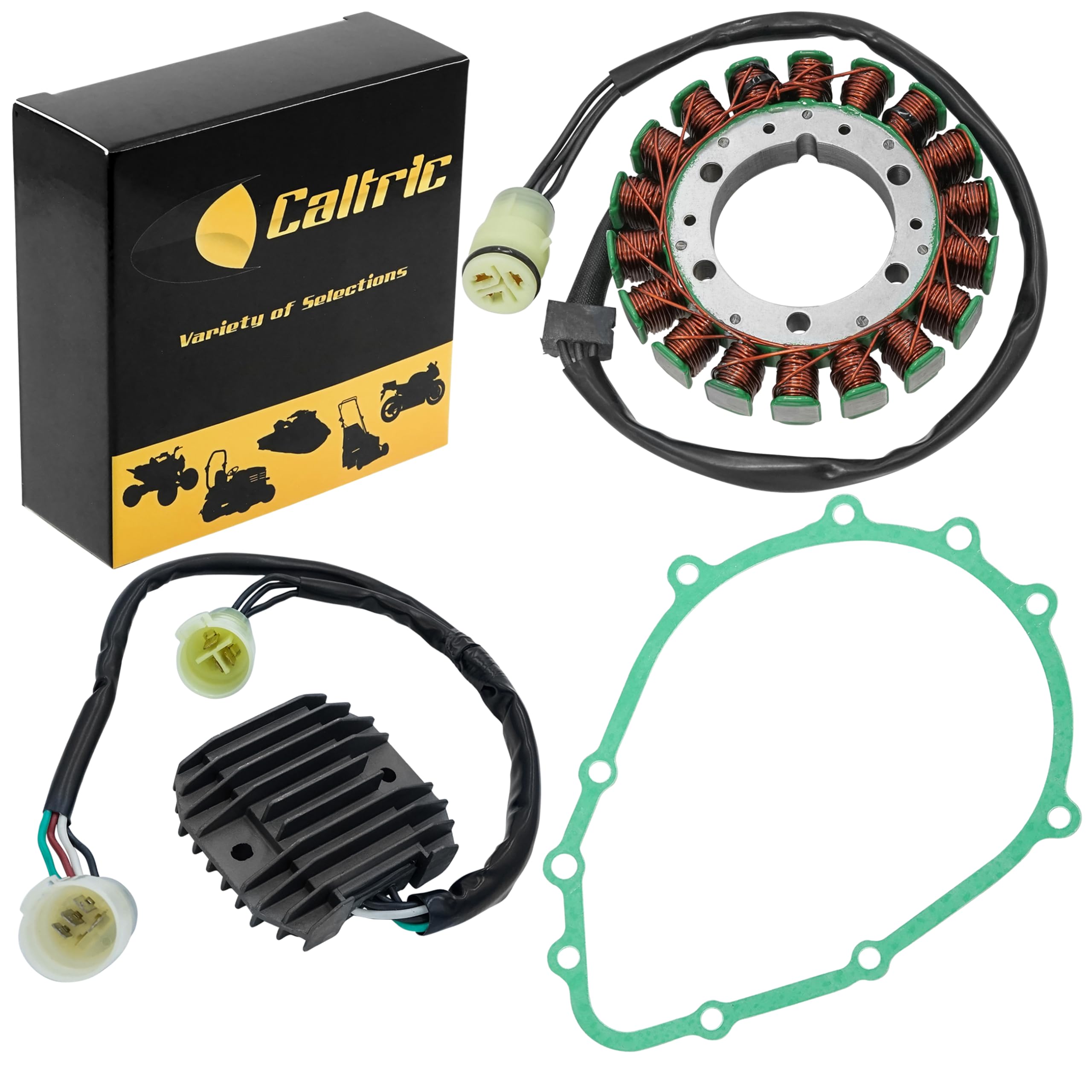 Caltric Stator Regulator Gasket Compatible with Kawasaki Ninja 600 Zzr600 Zz-R600 Zx600-J 2005-2008