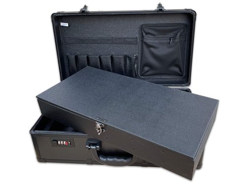 NNITEK Big space barber box double layer barber case black color……