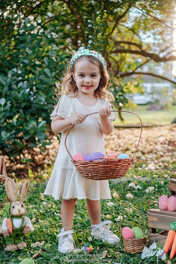 Easter Headbands for Women Girls Cute Easter Bunny Headband Jeweled Crystal Embellished Knotted Headband Holiday Party Hair Accessories (Bunny Blue)