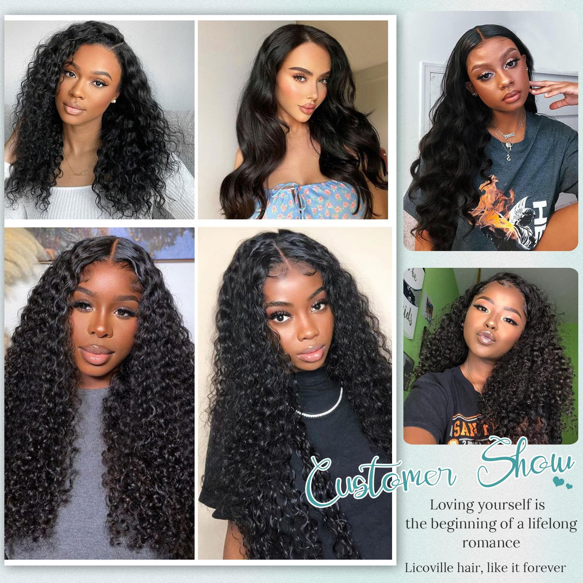 Deep Wave Human Hair Itip Extensions 22 Inch Black Curly I Tip Extensions
