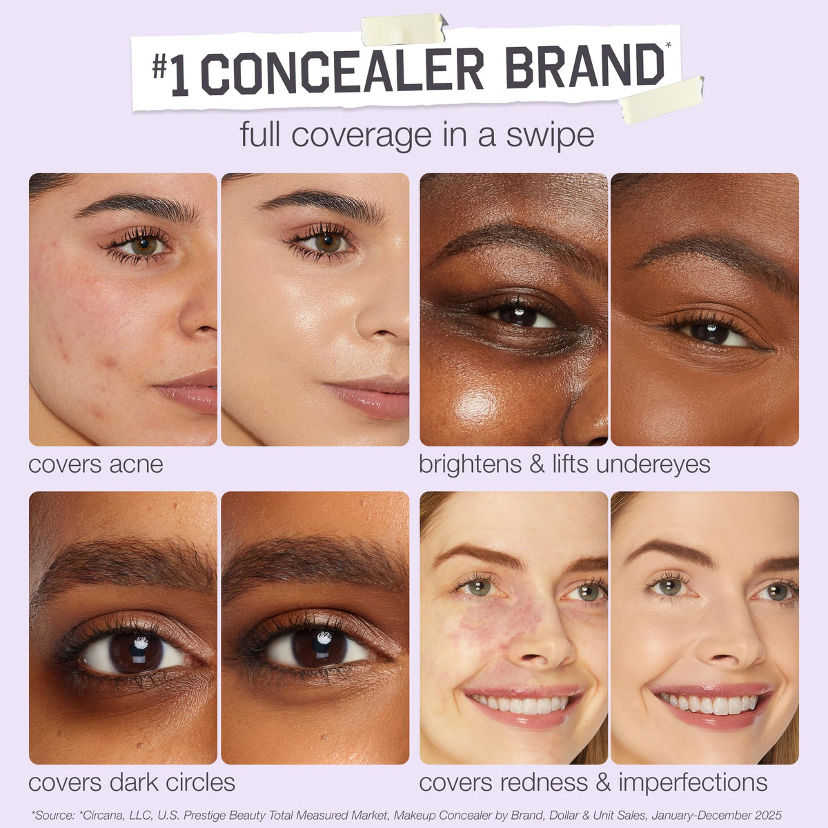tarte shape tape concealer – Full-Coverage Creaseless Soft Matte Finish, Brightening Under-Eye & Face Makeup, 16hr Longwear, Vegan & Cruelty-Free, travel size, 57G rich golden
