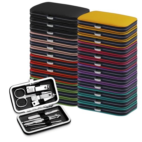Manicure Kit Bulk, Nail Clippers Set Stainless Steel Fingernail Clippers Set, Sturdy Nail Tip Cutter Trimmers Professional Grooming Toenail Clippers Personal Pedicure Kits Gift (48 Count 8 in 1)