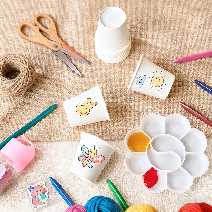 tchrules 1000pcs Bathroom Paper Cups, Disposable Mouthwash Cups Mini Paper Cups for Home, Office, School, Hotel & Travel(1000, 3 oz)