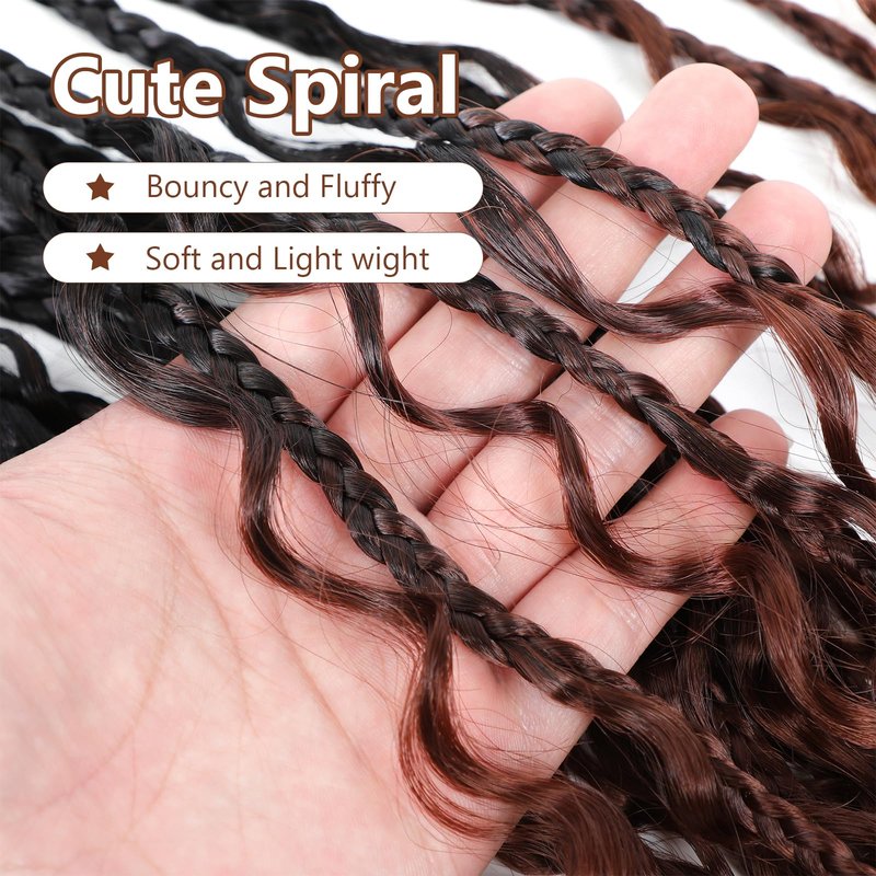 8 Packs Crochet Box Braids Hair-18 Inch Crochet Hair For Black Women Pre loople Crochet Hair with Curly Ends Goddess Box Braids Crochet Hair Braiding Hair Crochet Braids Hair for Black Women(1B/33/30)