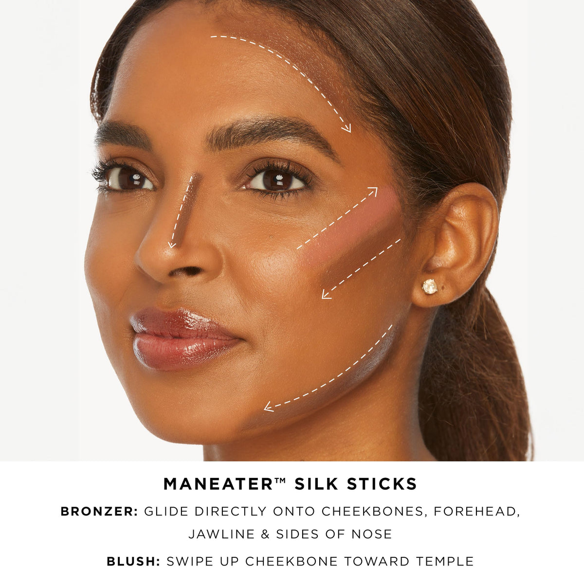 tarte maneater silk stick bronzer – Buildable Lightweight Cream Bronzer, Natural Matte Finish, Vegan & Cruelty-Free, full size, eclipse