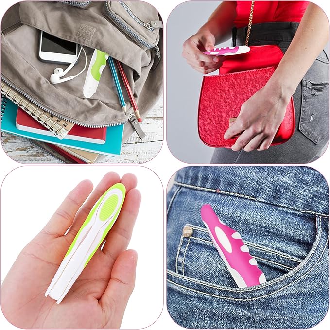 Ouligay 2Pcs Folding Portable Soft Toothbrushes - Small, Foldable Travel Toothbrush for Camping & Hiking