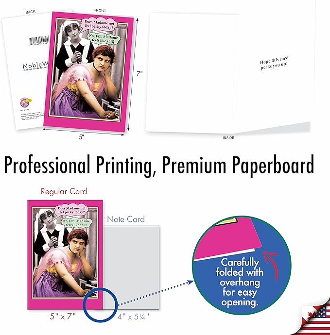 NobleWorks - 36 Assorted Funny Mixed Occasions Blank Greeting Cards Box Set w/Envelopes, Humor B-Day, Get Well for Men, Women (36 Designs, 1 Each) - Big Laughs Collection AC6669XXG-B1x36