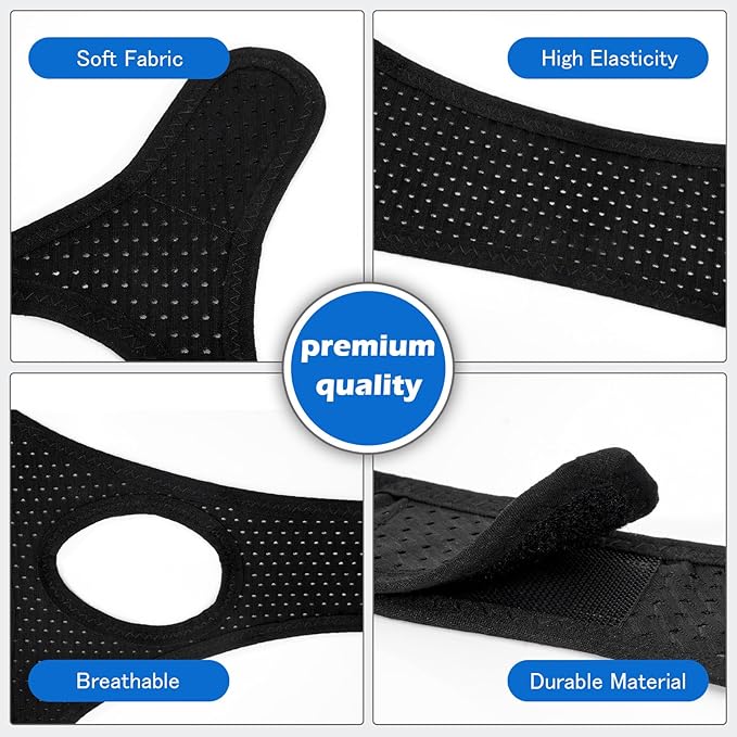 Forzacx Chin Strap for Cpap Users Anti Snoring Devices 2 Pack - Breathable Cpap Chin Strap Snoring Solution, Effectively Reduce Snoring, Non-Stick Hair, Don't Fade - Black&Grey
