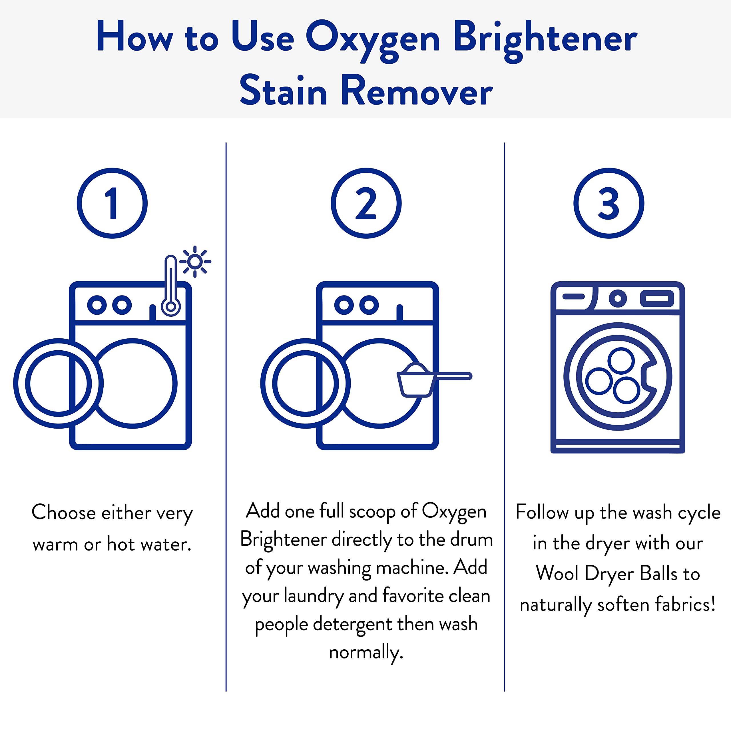 The Clean People Oxygen Brightener Stain Remover | Bleach Alternative, Simple Ingredients, Brightens Dull Whites AND Colors | 79 oz