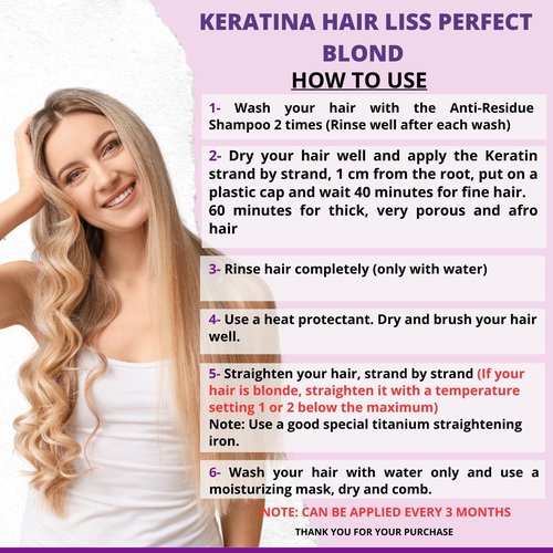 Professional Purple Keratin Treatment | Formaldehyde-Free Brazilian Straightening for Blonde, Grey & Bleached Hair | With Hyaluronic Acid, Ojon Oil, Shea Butter, Silicones & Bio Restore (33.8 fl /1L)
