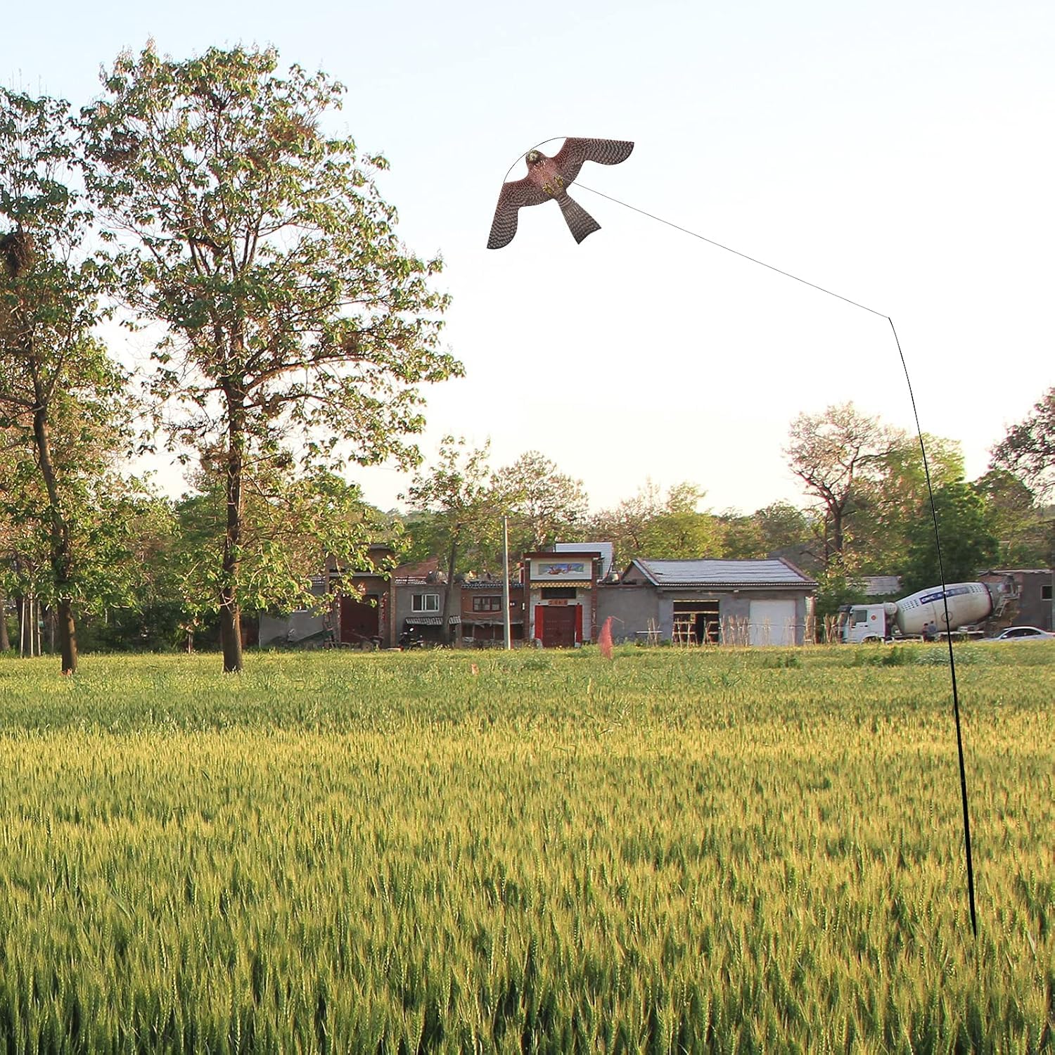 flyonte Bird Scare Flying Kite with 4m Pole Has The Effect of Scaring Birds