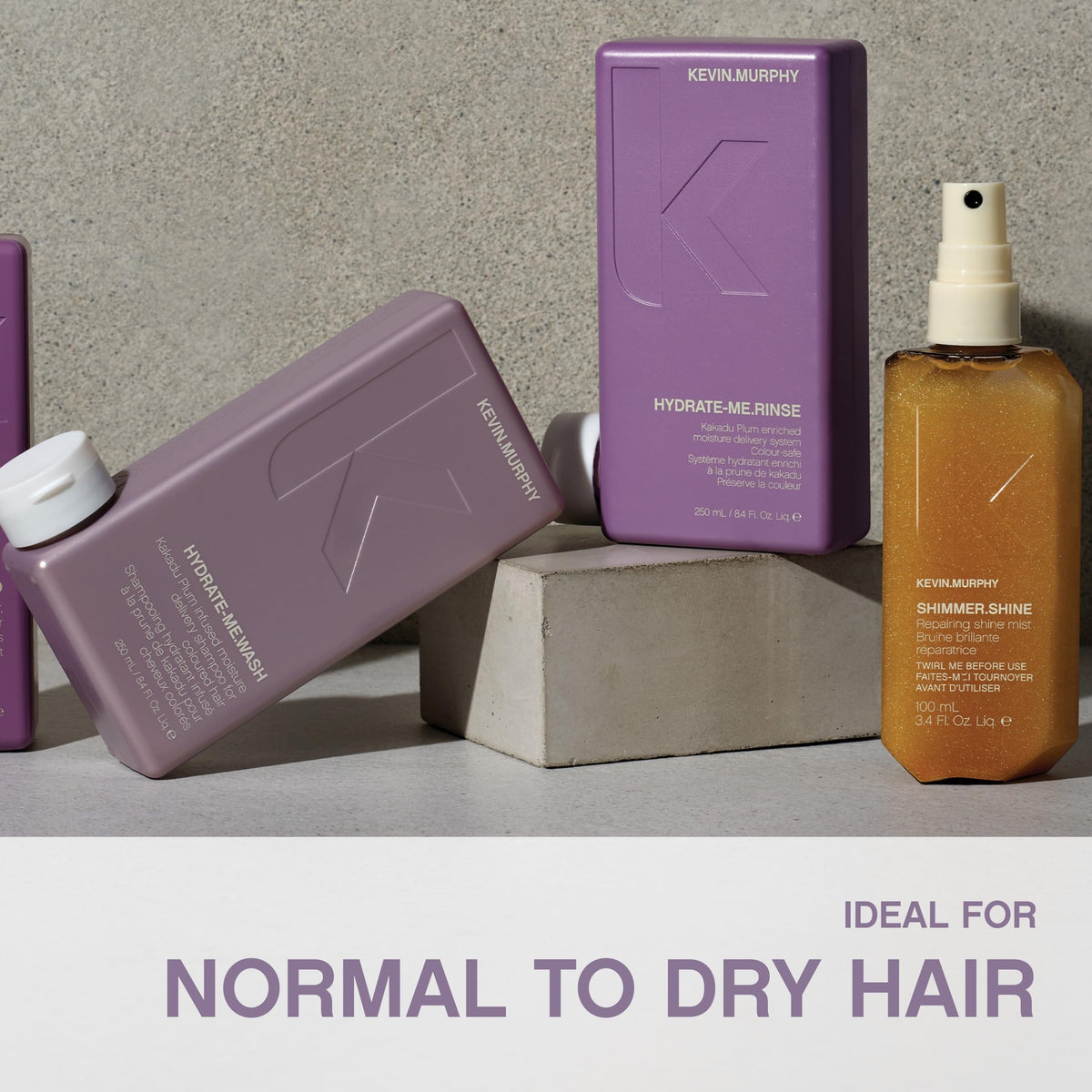 KEVIN.MURPHY HYDRATE-ME.RINSE - Moisturising Conditioner - For Normal & Dry Hair - Hair Repair - Colour Safe Conditioner - With Antioxidant Blend & Kakadu Plum - 250 mL / 8.4 fl oz