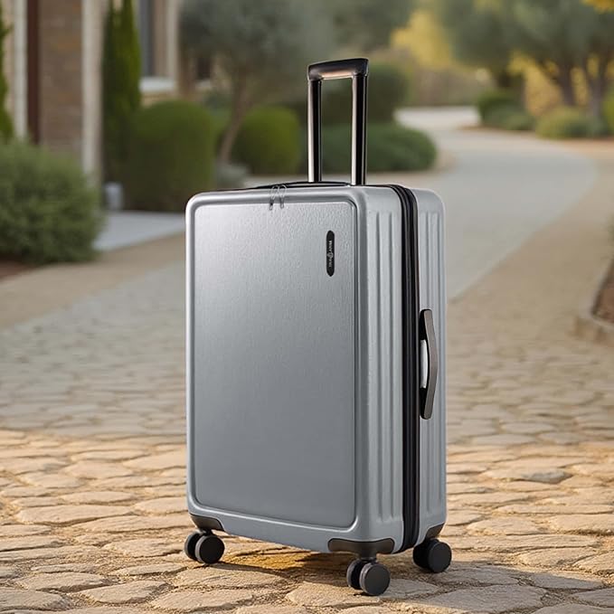 TRAVELARIM Luggage Sets 2 Piece, 24 Inch Suitcase and 28 Inch Luggage with Spinner Wheels, Durable Hard Shell Suitcase Set, Expandable Travel Suitcases with Wheels, Grey