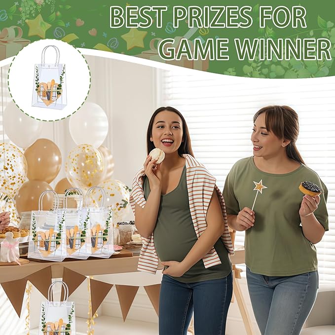55 Pcs Baby Shower Prizes for Game Winners, 6 Sets Bamboo Cheese Board Kit with Utensils & Towel, Thank You Cards & Gift Bags for Adult Party Favors